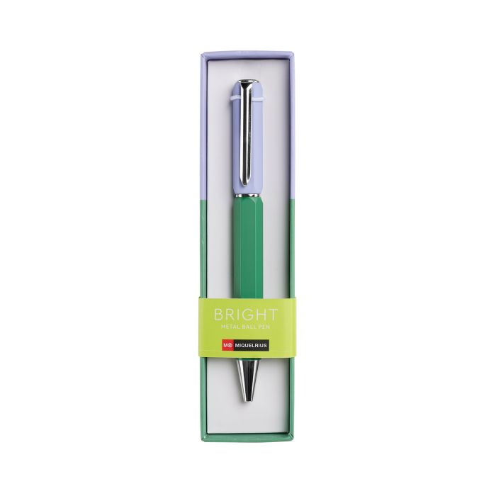 Bolígrafo Miquelrius Metal Bright Verde-Malva