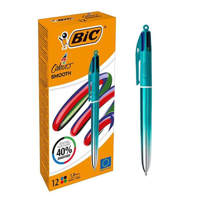 Bolígrafo Bic 4 colores Smoth Gradient Verde