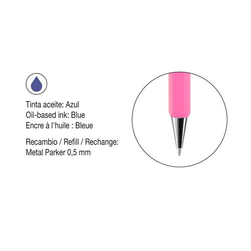 Bolígrafo Miquelrius Metal Bright Amarillo/Rosa