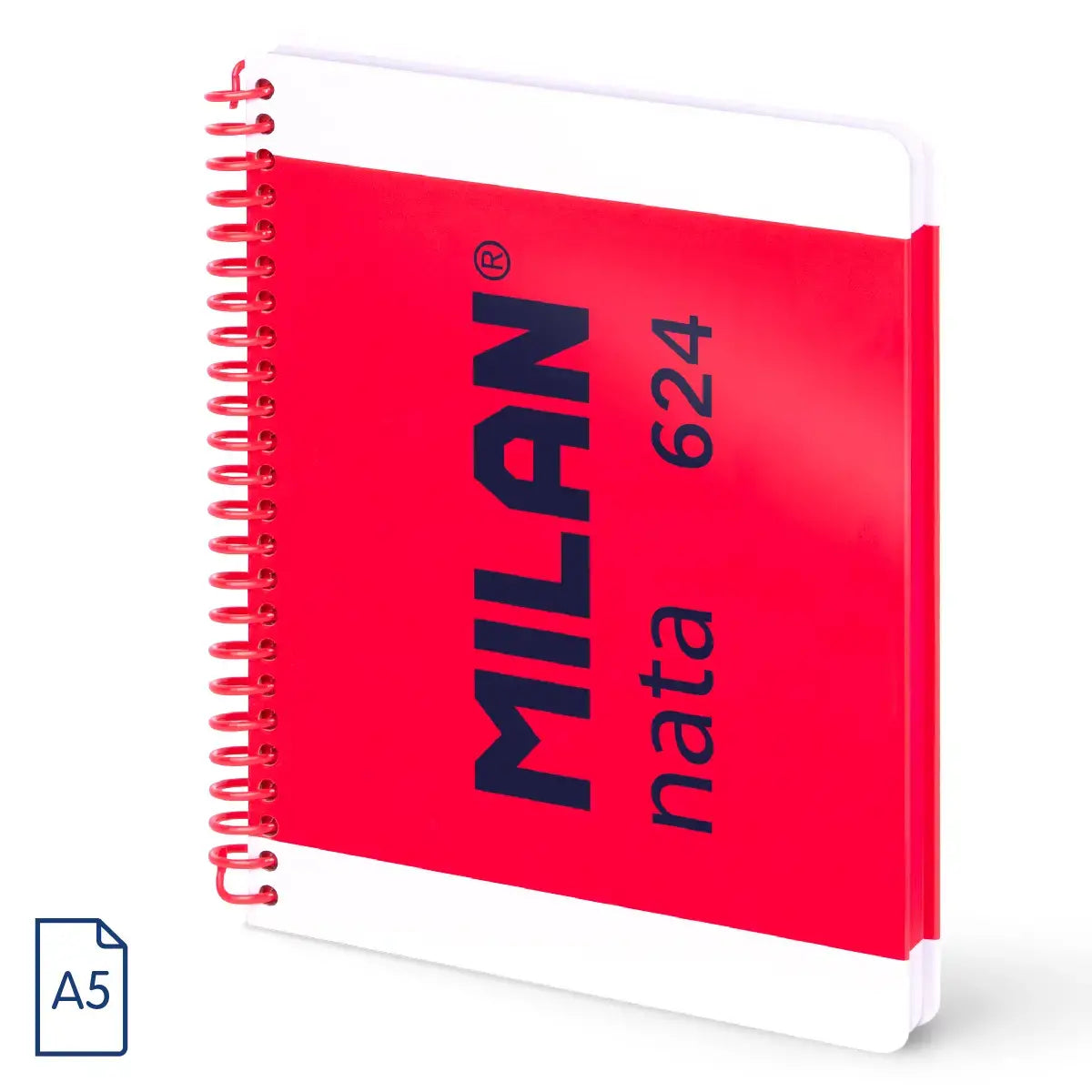 Cuaderno A5 con tapa dura, cuadrícula 80 hojas de 95gr