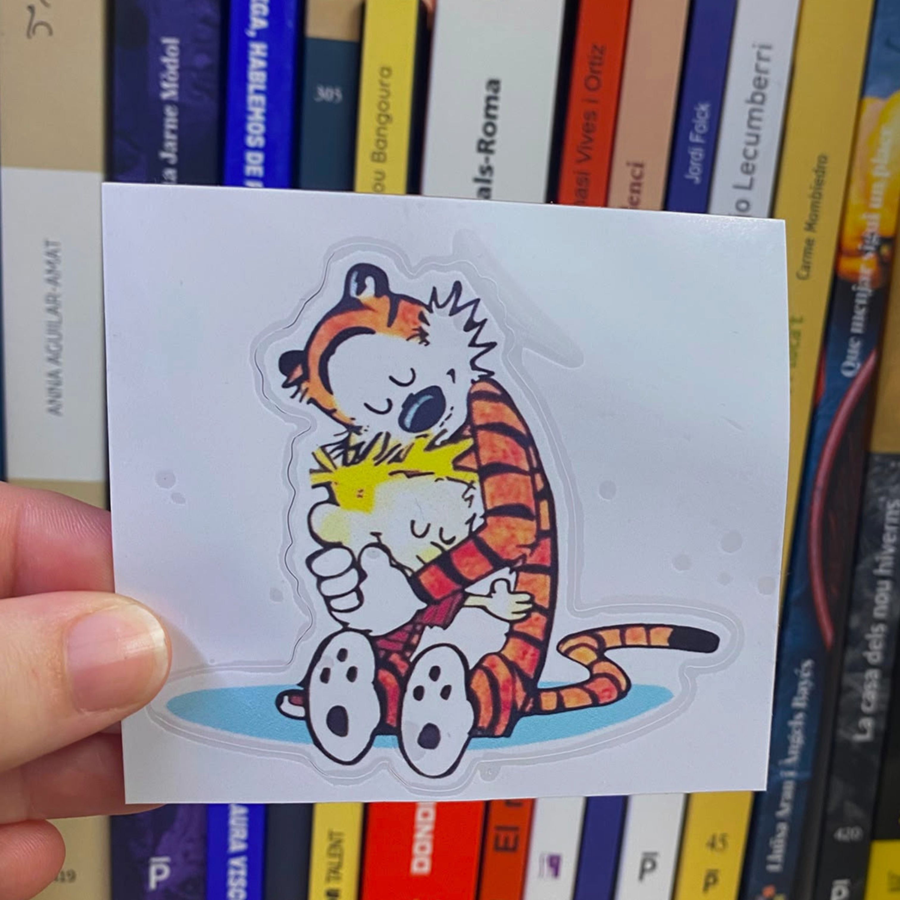 Sticker grande de Calvin & Hobbes