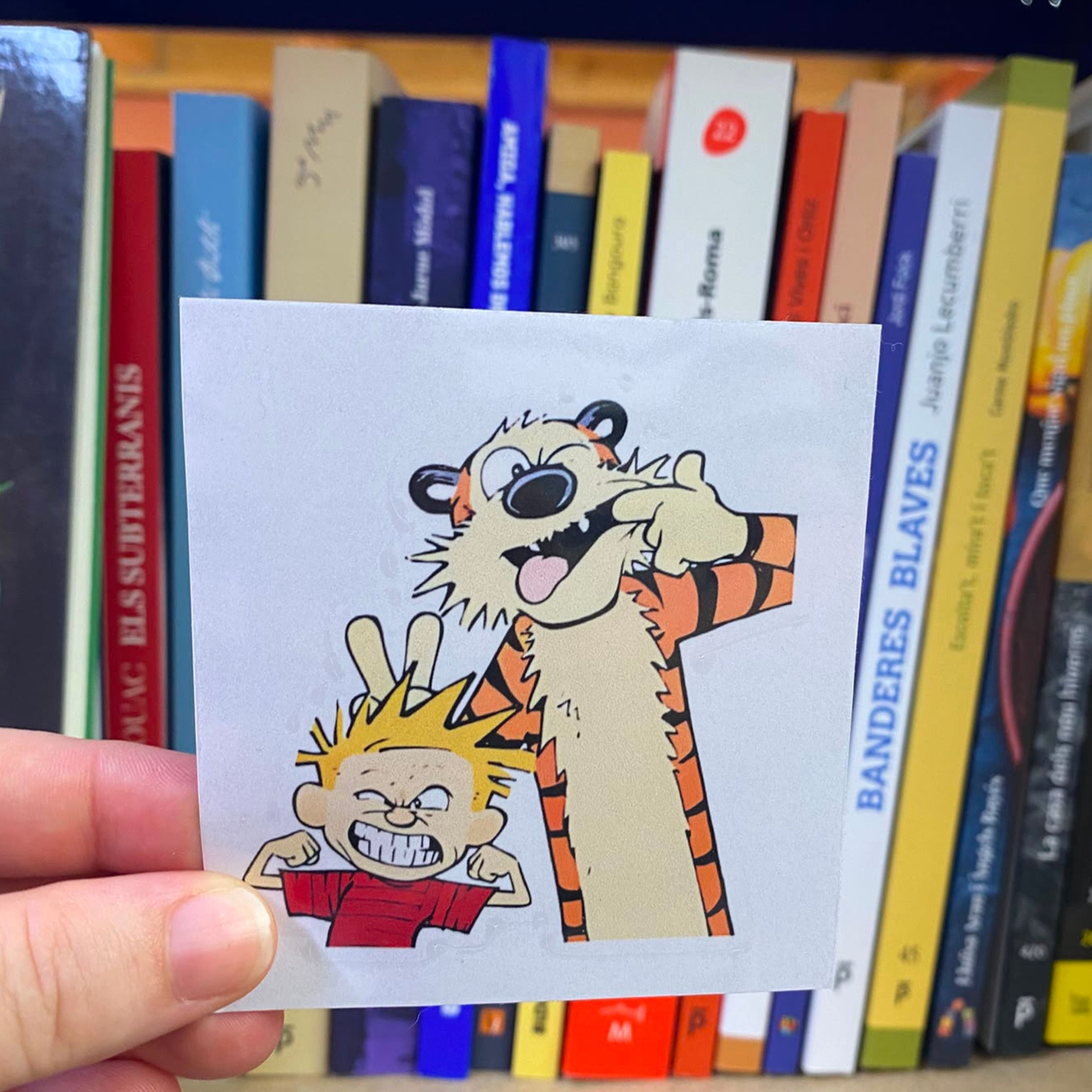 Sticker grande de Calvin & Hobbes
