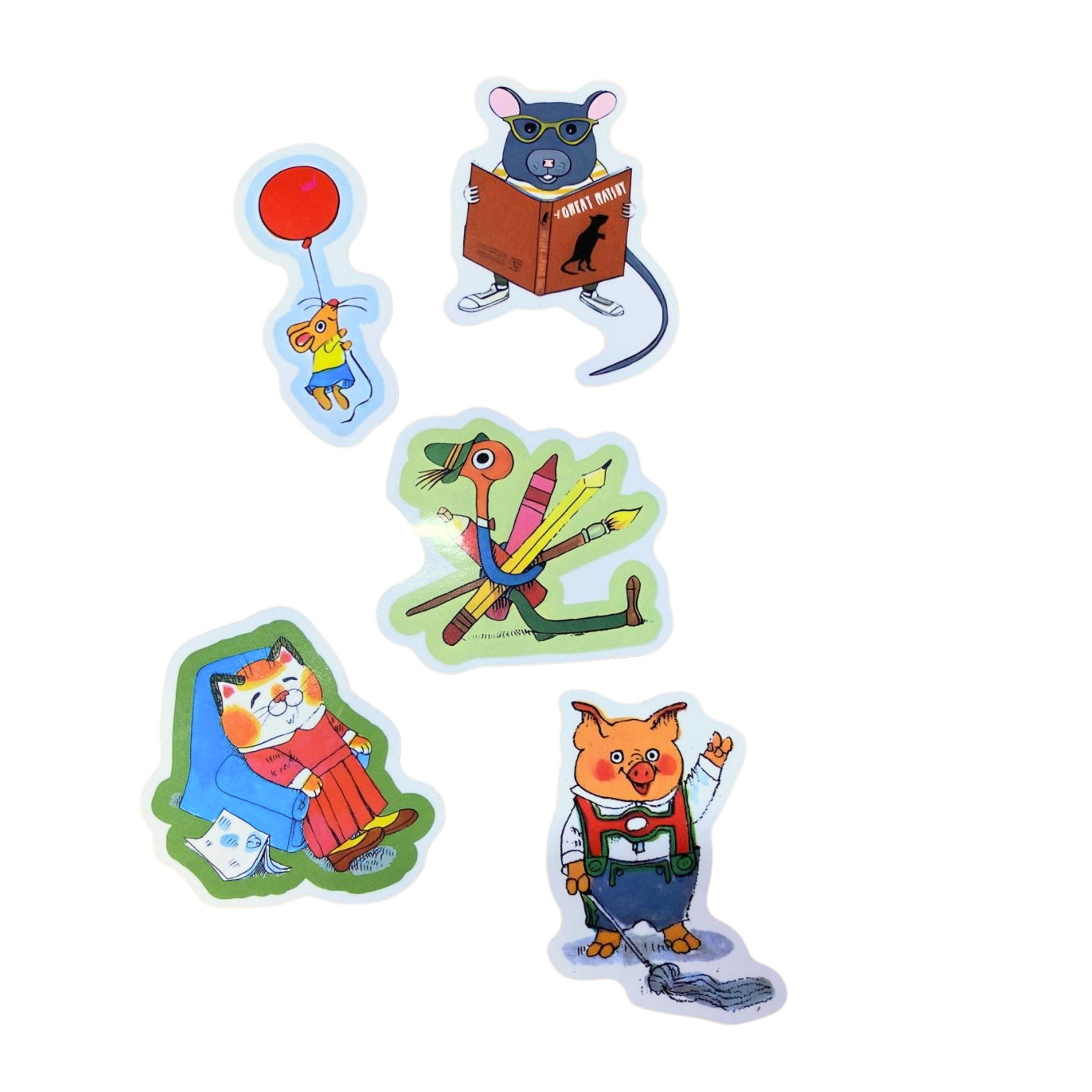 Stickers ilustraciones de Scarry